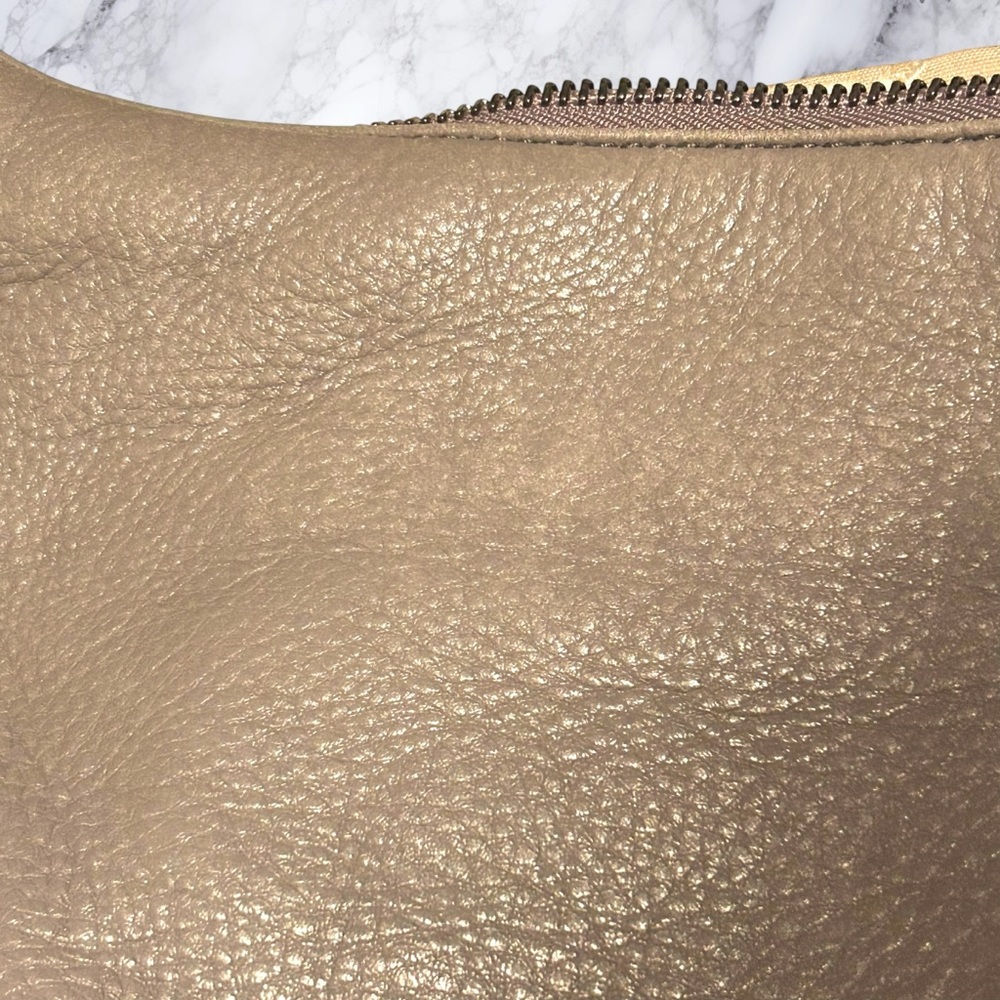 Michael Kors Purse Bag Beige Gray Pebbled Studded Roomy Large Zipper - Picture 11 of 11